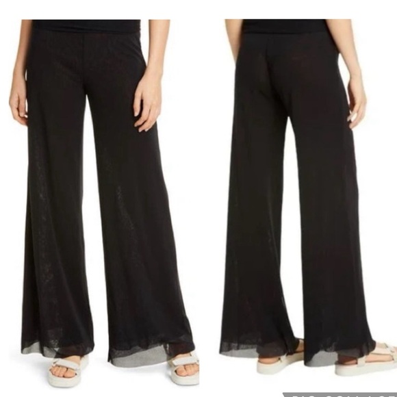 Jean Paul Gaultier Fuzzi Wide Leg Black Pants High Rise Size XL - Picture 7 of 12